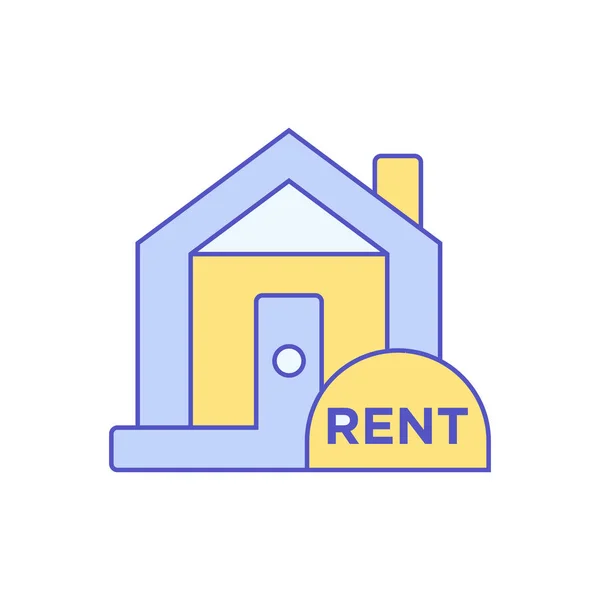 Ícone de sinal de aluguel de casa - vetor — Vetor de Stock