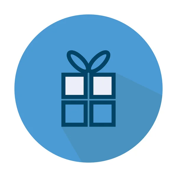 Caja de entrega - Caja de regalo icono de vector plano — Vector de stock