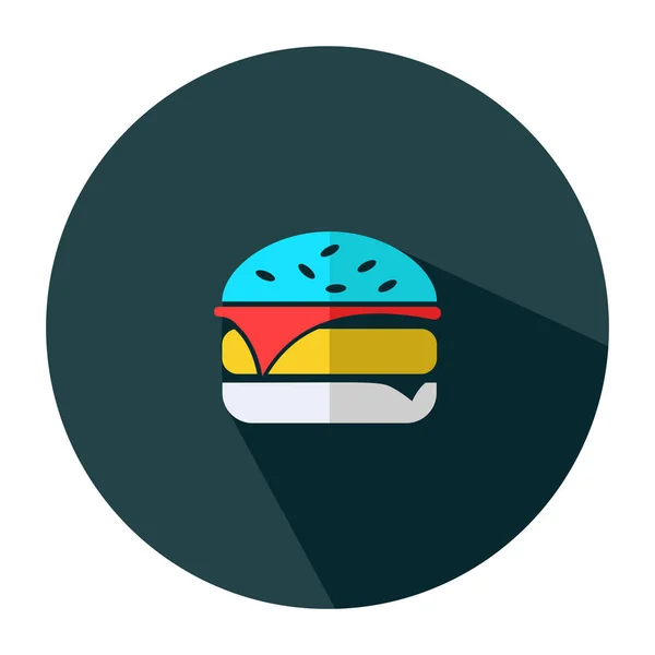 Ícone de sinal de hambúrguer - vector plano — Vetor de Stock