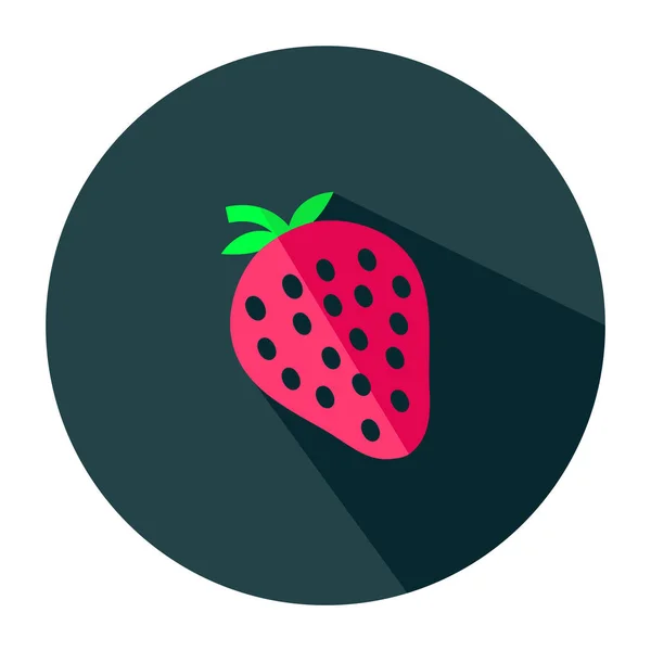 Strawberry sign icon - Flat vector — Stock Vector