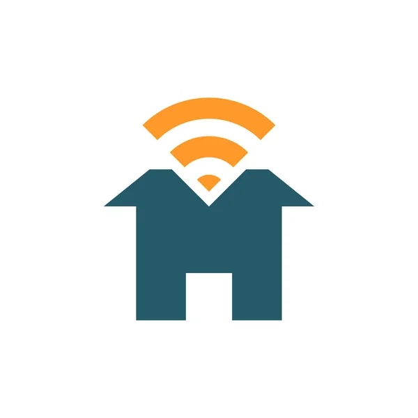 Home Wifi Zeichen Symbol - Vektor — Stockvektor