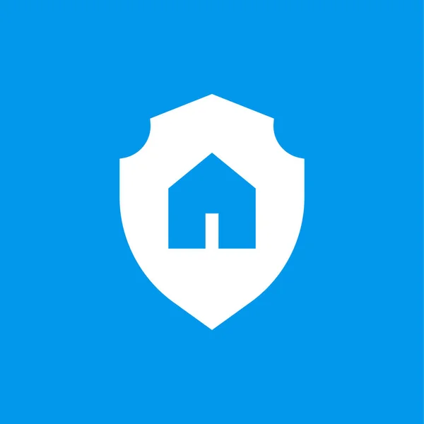 Sinal de proteção da casa - vetor de ícone imobiliário de segurança — Vetor de Stock