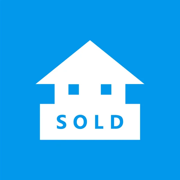 Dům prodaný ikonou-vektor — Stockový vektor