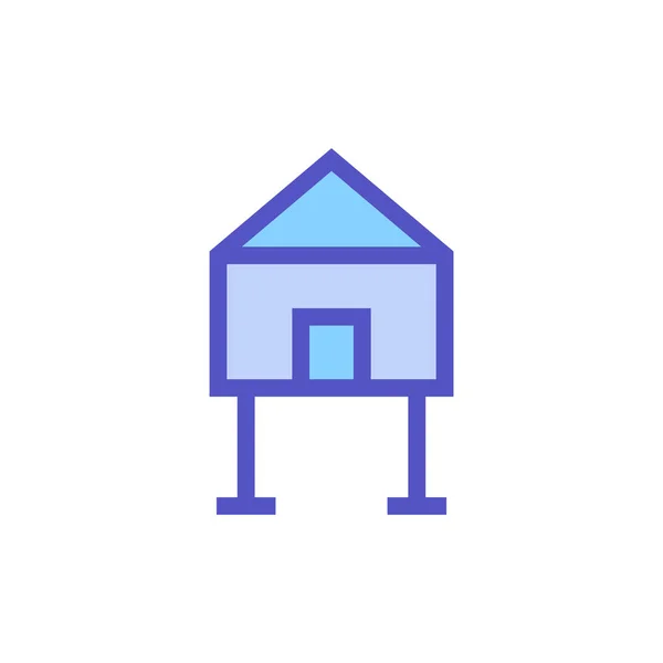 Billboard concept immobilier - Icône vectorielle publicité maison — Image vectorielle