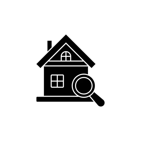 Szukaj w domu ikona-znalezienie wektor znak domowy — Wektor stockowy