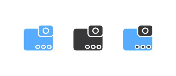 Camera glyph icon - Modern glyph camera sign vector - Illustration Stock Vector