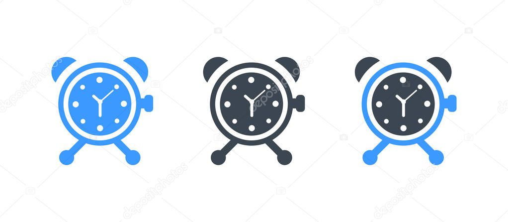 Alarm Clock Icon - Alarm watch vector flat