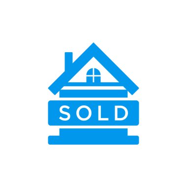 Ev satılan işareti simgesi-vector