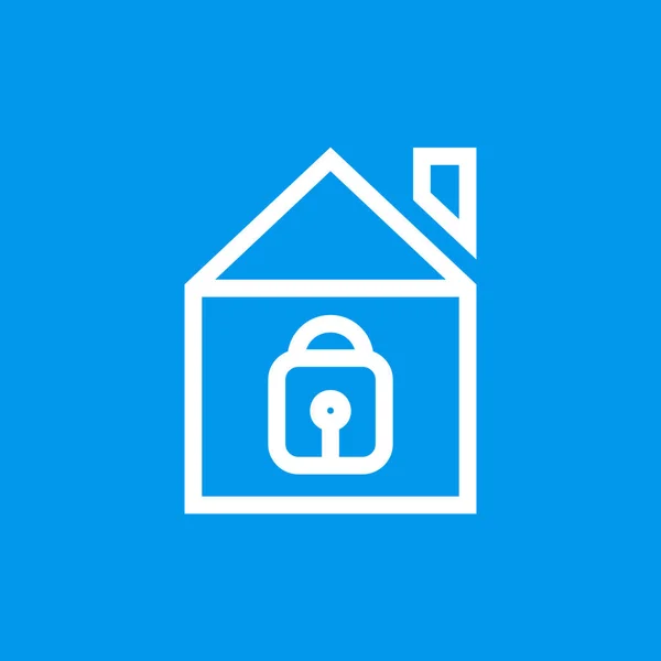 Casa signo de protección - Seguridad inmobiliaria icono vector — Archivo Imágenes Vectoriales