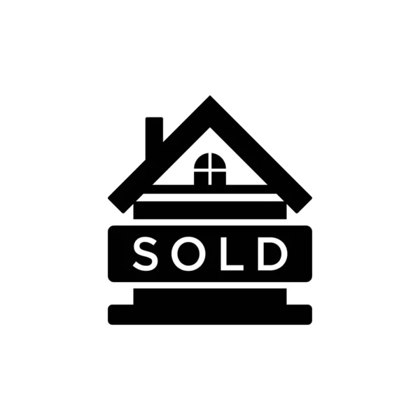 House sold sign icon - vector — Stock Vector