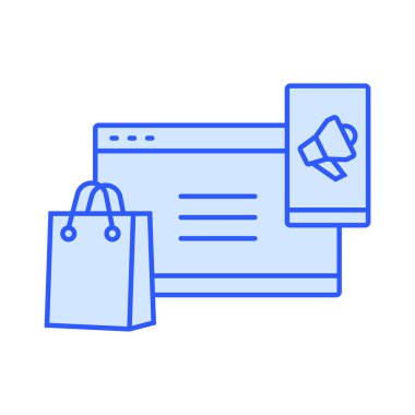 dijital web simgesi vektör illüstrasyonu