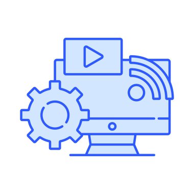 dijital web simgesi vektör illüstrasyonu