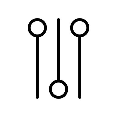 dijital çizgi ikonu vektör çizimi