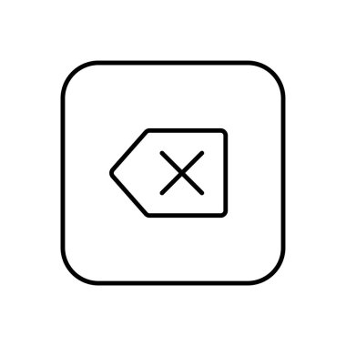 dijital çizgi ikonu vektör çizimi