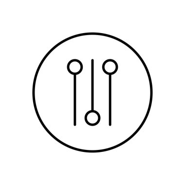 dijital çizgi ikonu vektör çizimi