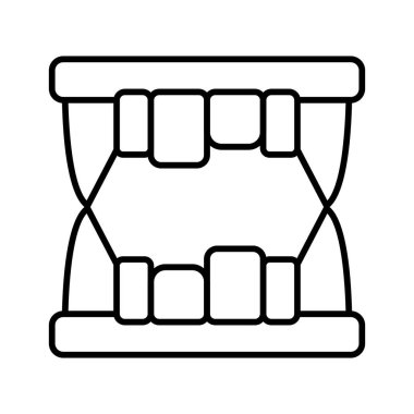 dijital çizgi ikonu vektör çizimi