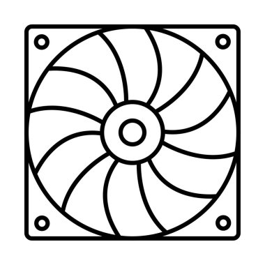 dijital çizgi ikonu vektör çizimi