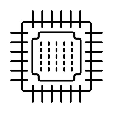 dijital çizgi ikonu vektör çizimi