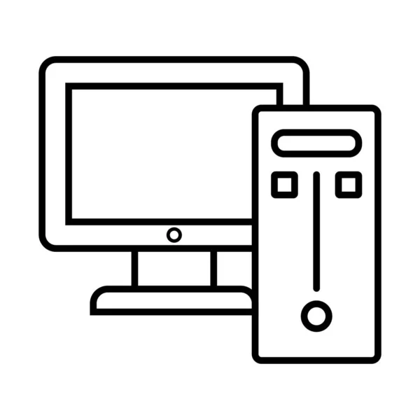 Digitale Lijn Pictogram Vector Illustratie — Stockvector