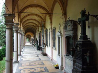 Zagreb'de Zagrebry Mirogoj mezarlığına Mirogoj Cemetearcade arcade
