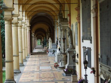 Zagreb'de Zagrebry Mirogoj mezarlığına Mirogoj Cemetearcade arcade