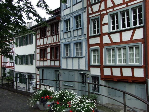 Alte Häuser Gallen — Stockfoto