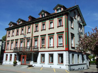 Eski geleneksel evlerde Herisau (Canton Appenzell Ausserrhoden, İsviçre)