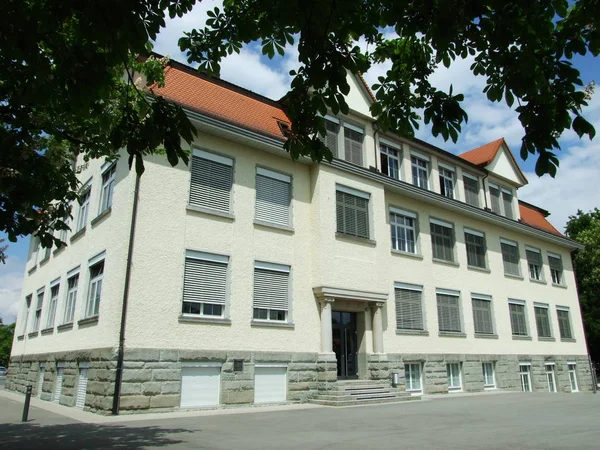 Starym Zabytkowym Budynku Kreuzlingen Kantonie Thurgau Szwajcaria — Zdjęcie stockowe
