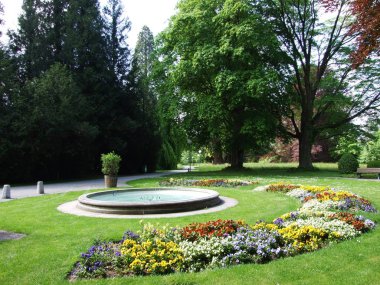Park ve Botanik Bahçesi Seeburgpark Kreuzlingen - Thurgau Canton, İsviçre