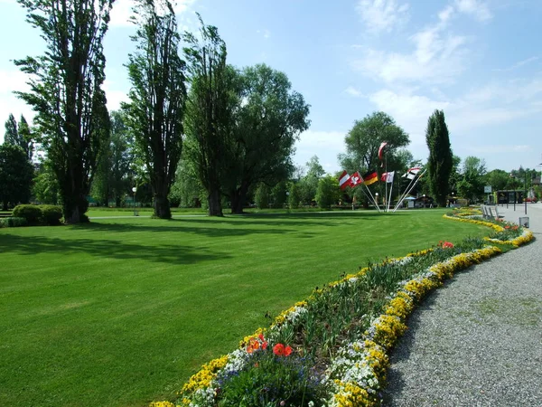 Park Дендропарк Seeburgpark Кройцлінген Кантону Тургау Швейцарія — стокове фото