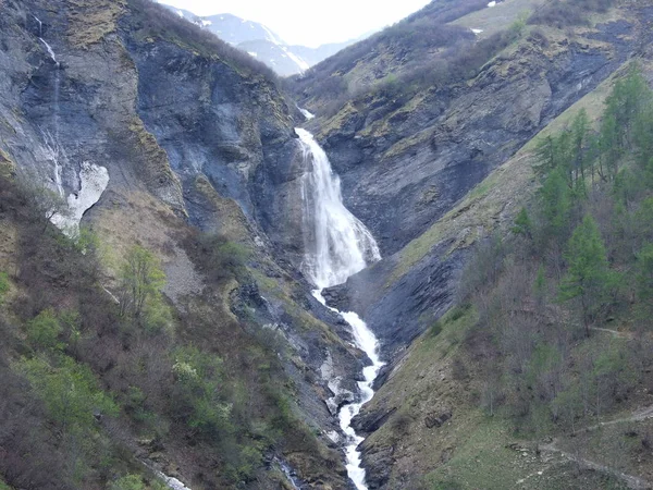 Muttenbachfall Waterval Weisstannen Kanton Gallen Zwitserland — Stockfoto