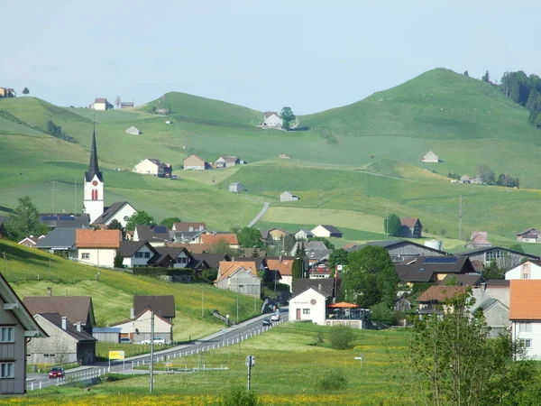 Pohled Vesnici Stechlenegg Kanton Appenzell Ausserrhoden Švýcarsko — Stock fotografie