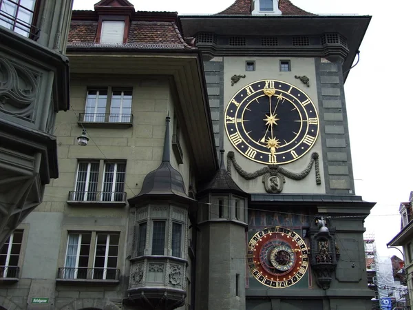 Den Clock Tower Eller Zeitglockenturm Centrum Bern Huvudstad Schweiziska Edsförbundet — Stockfoto
