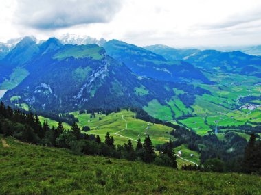 Panoramik Schwende ve Appenzell - Appenzell Innerrhoden Canton, İsviçre