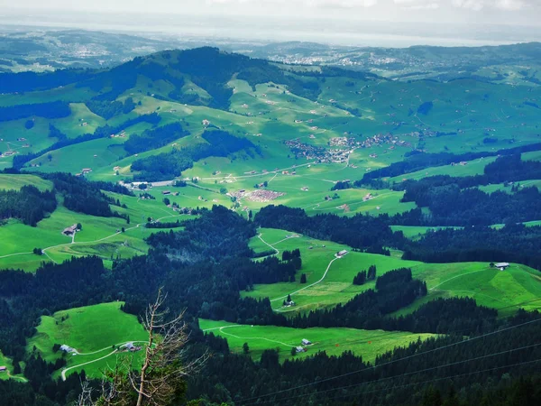 Panoramatický Pohled Jakobsbad Gontenu Kanton Appenzell Innerrhoden Švýcarsko — Stock fotografie