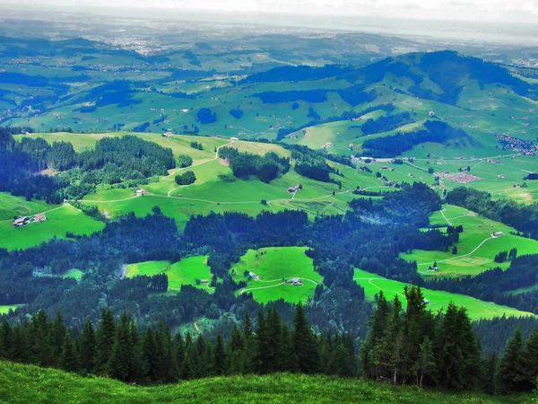 Panoramiczny Widok Jakobsbad Gont Kanton Appenzell Innerrhoden Szwajcaria — Zdjęcie stockowe