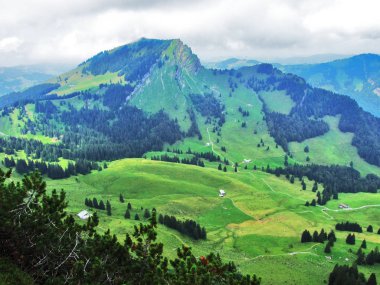 Stockberg tepe Obertoggenburg dağ - Canton St. Gallen, İsviçre