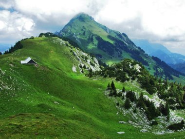 Lutispitz tepe Obertoggenburg dağ - Canton St. Gallen, İsviçre