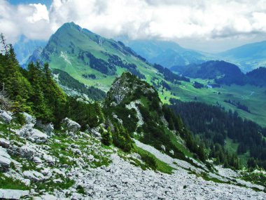 Lutispitz tepe Obertoggenburg dağ - Canton St. Gallen, İsviçre