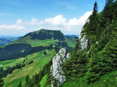 Stockberg tepe Obertoggenburg dağ - Canton St. Gallen, İsviçre