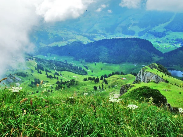 Vista Panorâmica Pico Lutispitz Cantão Gallen Suíça — Fotografia de Stock