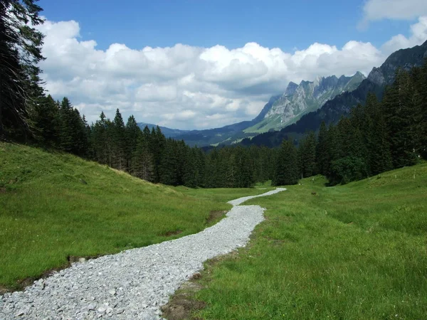 Alpine Landschaft Des Lutisalp Gebietes Kanton Gallen Schweiz — Stockfoto