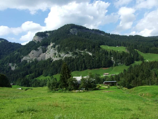 Paisaje Alpino Zona Lutisalp Canton Gallen Suiza — Foto de Stock