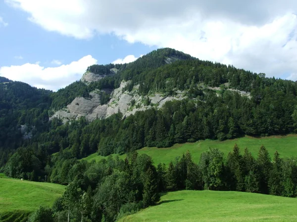Paisagem Alpina Área Lutisalp Cantão Gallen Suíça — Fotografia de Stock