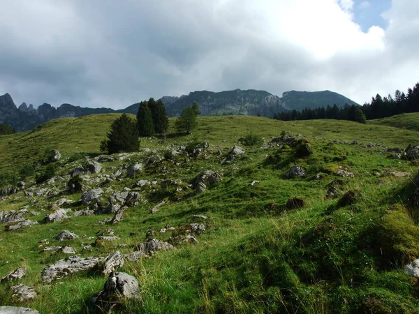 Paisaje Alpino Zona Santisalp Canton Gallen Suiza —  Fotos de Stock