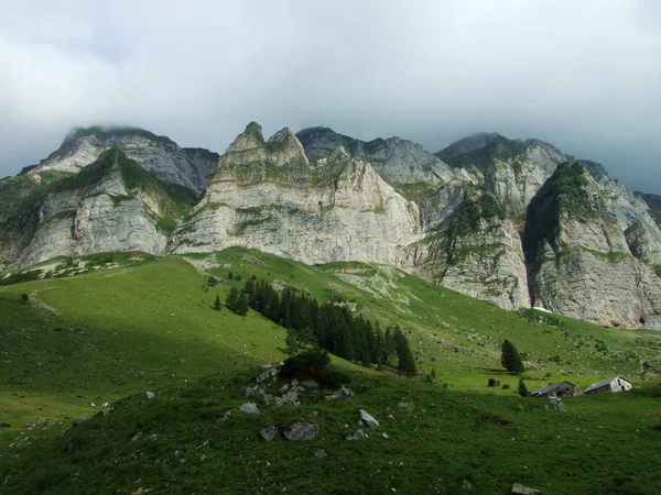 Alpine Landschap Van Wideralp Ruimte Zwitserse Gallen — Stockfoto