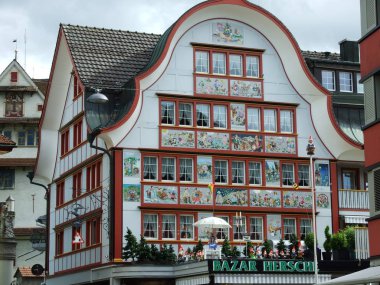 Traditional Old Town Houses in Appenzell - Canton of Appenzell Innerrhoden, Switzerland clipart
