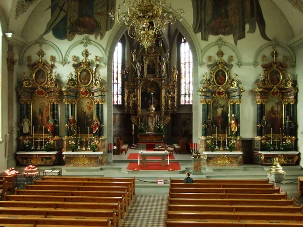 Interior Igreja Santa Maurícia Cidade Appenzell Cantão Appenzell Innerrhoden Suíça — Fotografia de Stock