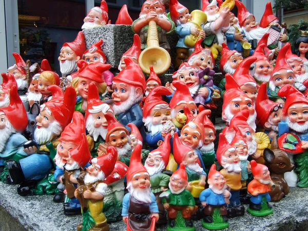 Ornamental Garden Figurines Little Dwarves Canton Appenzell Innerrhoden Switzerland — Stock Photo, Image