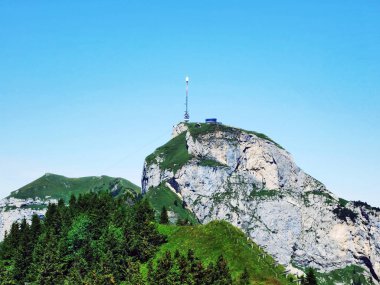 Peak Hoher Kasten dağ kitle Alpstein -: Appenzell Innerrhoden Canton, İsviçre için görüntüleyin